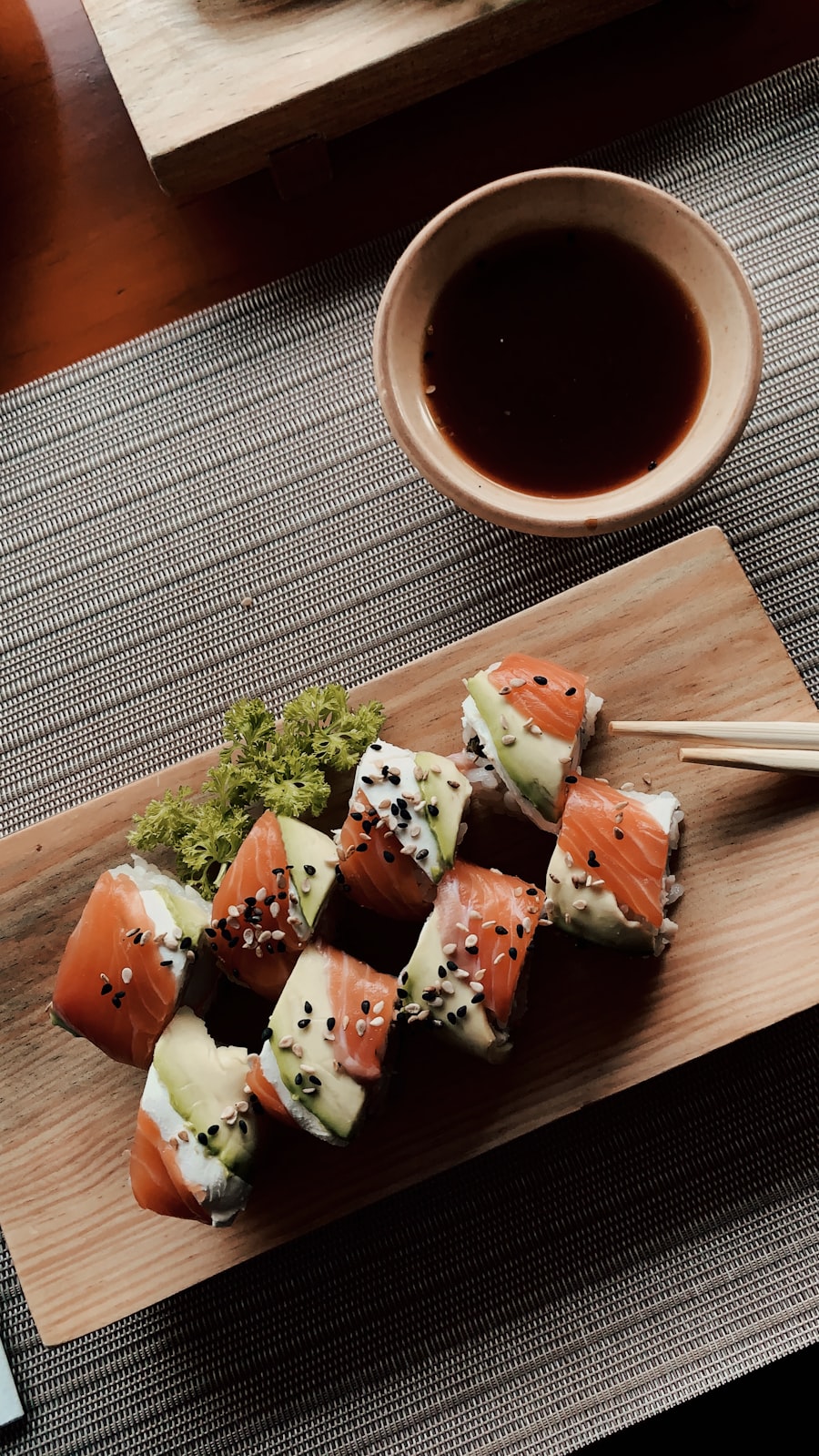 Fresh sushi rolls